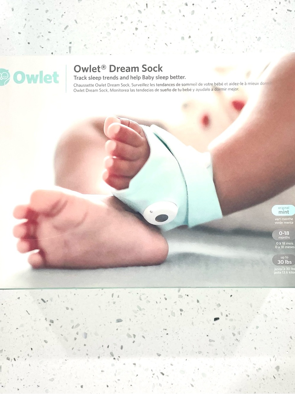 Owlet Dream Sock — Mint Baby Sleep Tracker